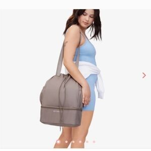 Beyond Yoga Taupe Tote Bag